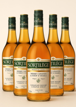 Pack 5 bottiglie Sortilège L'Original con sciroppo d'acero, gamma allineata presentata insieme