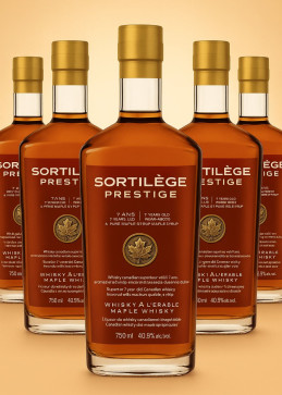5-pak Sortilège Prestige 7 jaar, premium reeks met ahornsiroop en getorfde whisky