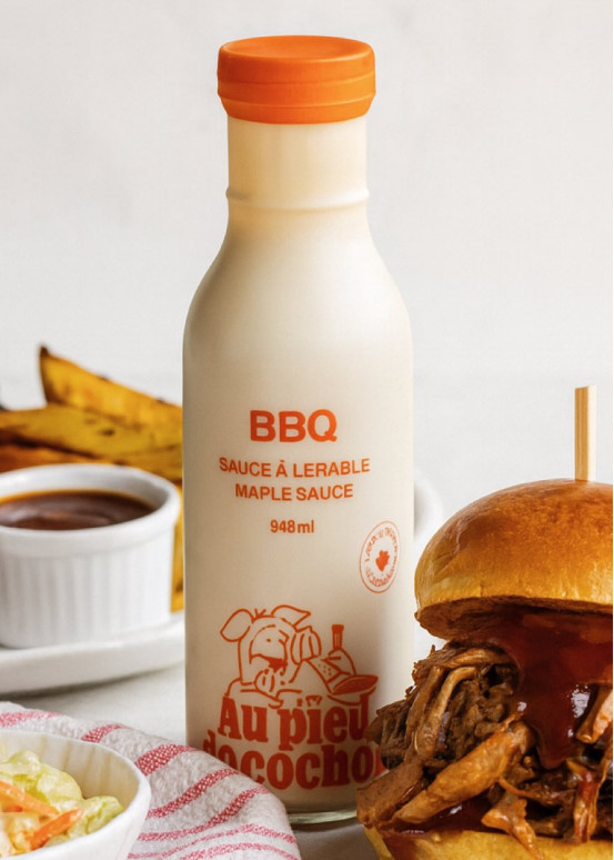 BBQ ahornsaus Martin Picard - gourmet kruid van de Quebec chef Au Pied de Cochon kenmerkend recept handtekening