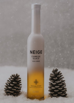 Botella de sidra de hielo Neige 375ml en la nieve, sidra de manzana de Quebec al 12%