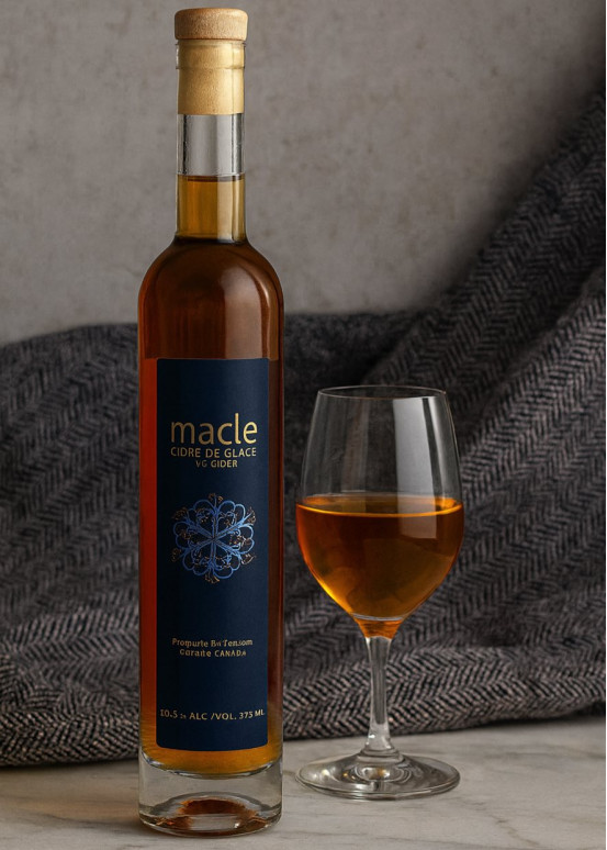 Flasche Eiscider Macle 375ml aus Quebec, Apfelwein mit 10,5% mehrfach goldprämiert