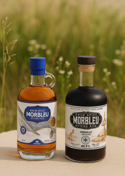 Duo Morbleu gekruide rum en chocolade-rum van Distillerie Mariana, twee Quebec-distillaten
