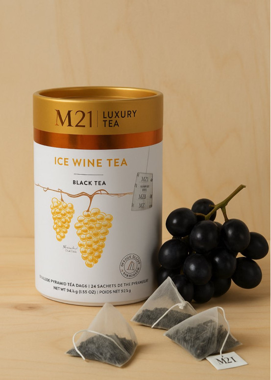 Vista alternativa té negro vino hielo, refinada infusión canadiense para aficionados