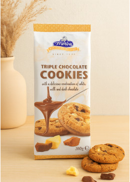 Galletas triple chocolate - biscuits artesanales crujientes y fundentes con triple chocolate negro