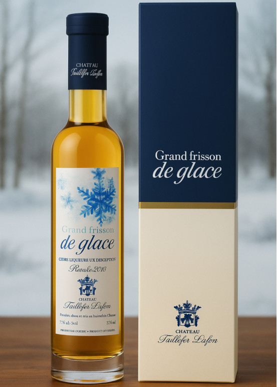 Flasche Eiscider Grand Frisson, außergewöhnlicher süßer Quebecer Apfel-Eiscider