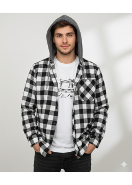 Geruit shirt lange mouwen rood zwart Canada stijl - klassiek houthakker kledingstuk wilde stijl traditioneel