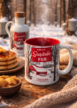 Keramische mok vorm esdoornsiroop blik Quebec, origineel cadeau esdoorn liefhebbers tas souvenir