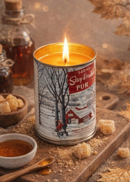 Candle with real maple scent