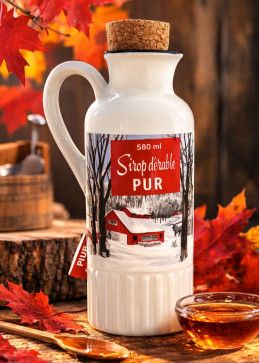 cruche sirop d'érable + sirop d'érable