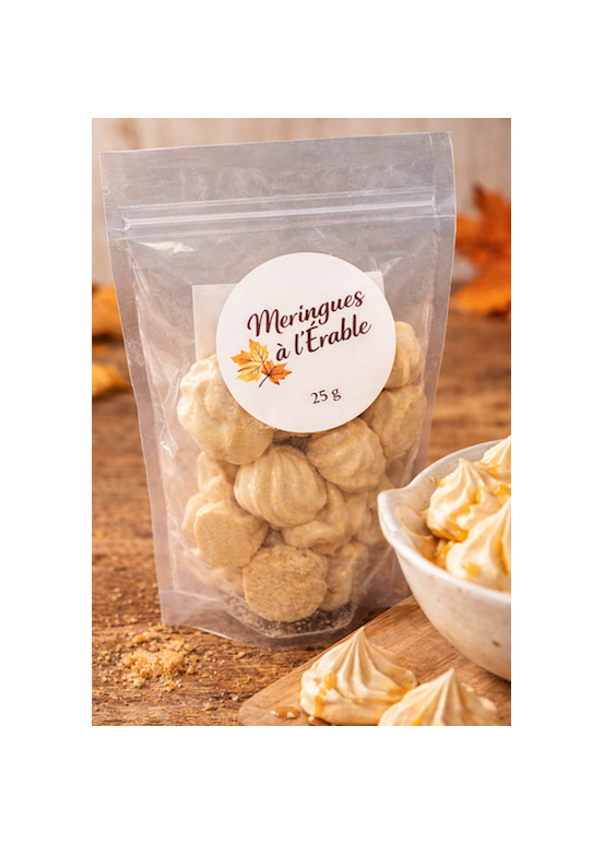Ahornmeringue uit Canada, luchtige krokante zoetigheid authentieke pure ahornsiroopsmaak