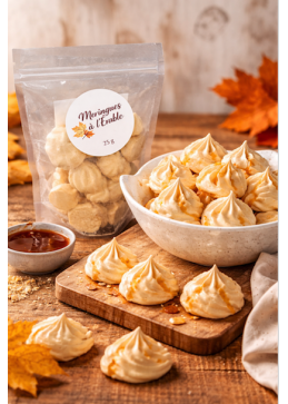 Alternatieve weergave ahornmeringue Canada, lichte gouden glutenvrije koekjes pure ahornsiroopsmaak
