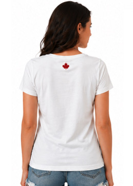 T-shirt da donna Maple Spirit, design canadese minimalista.