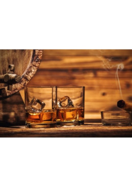 Due bicchieri di whisky coureur des bois