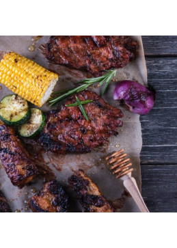 Vlees in ahornsiroop-barbecuesaus