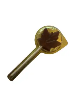 Maple lollipop in packaging
