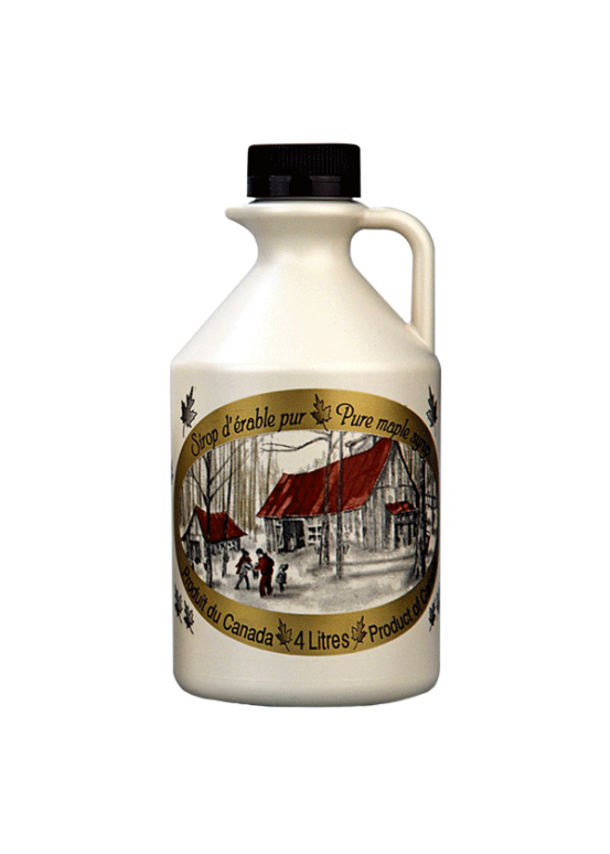 4 L jug of amber maple syrup