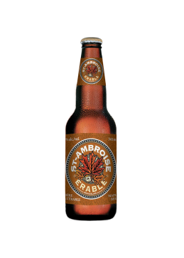 Botella de Cerveza St-Ambroise al arce McAuslan, ale ámbar de Quebec con jarabe de arce