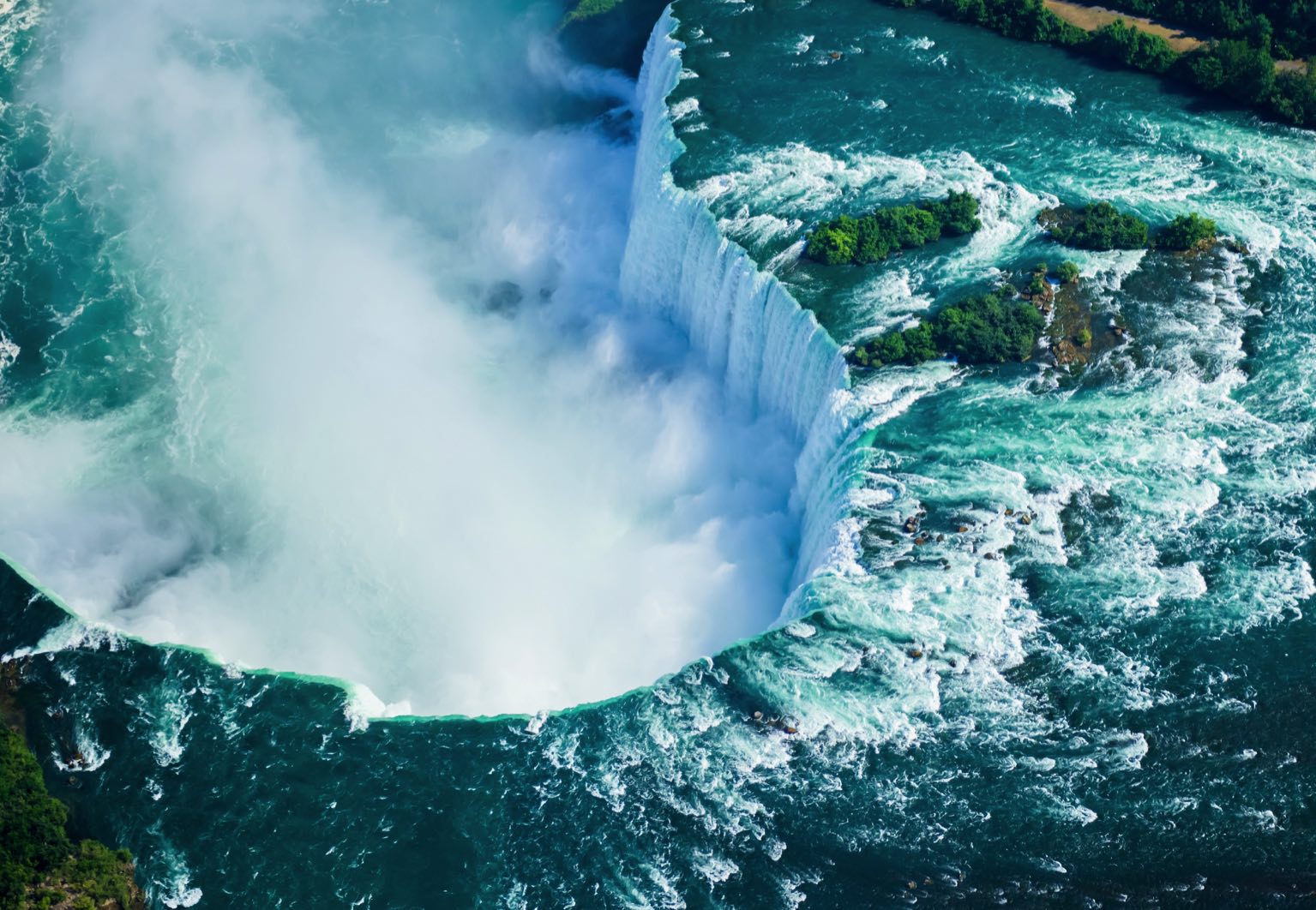 Zoom sur les chutes du Niagara