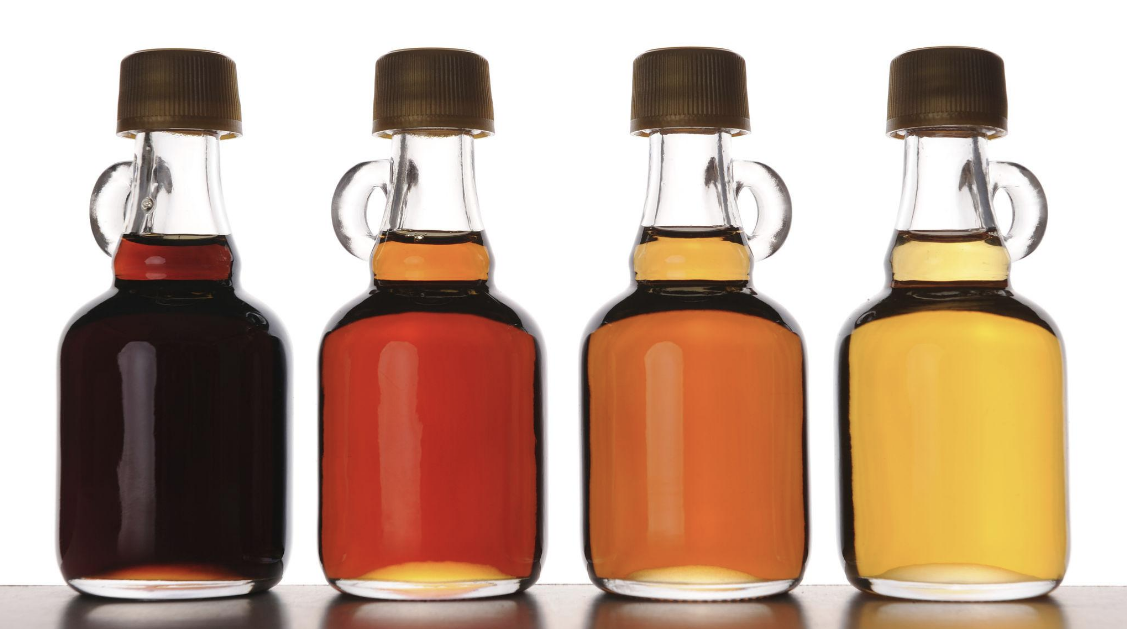 Différents grade du sirop d'érable