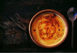 Crème brûlée met foie gras en ahornsiroop