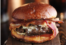 Bacon and maple syrup burger