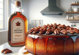 Pecan and maple syrup cake recipe