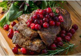 Musk Ox with Saskatoon Berries