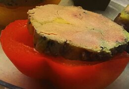 Cubo de foie en mini verduras con gelatina de sidra