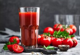 Tomato and Sortilège sorbet