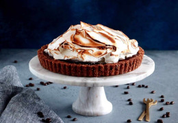 A recipe for chocolate tart, marshmallow meringue