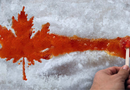 Maple taffy, an authentic Canadian tradition