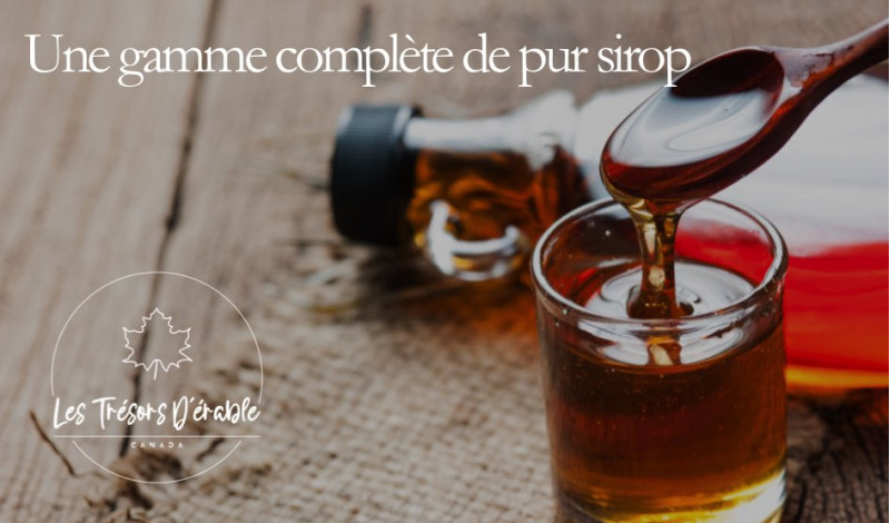 A complete range of quality maple syrup produced in the maple groves of Quebec.